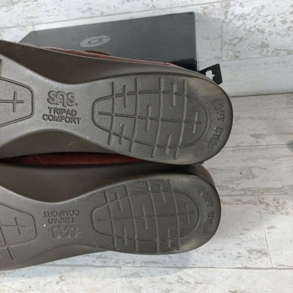 SAS Willow Leather Walnut Mary Janes Comfort Sandals Flats Wmns Size 9‎ (Narrow) - Picture 11 of 12